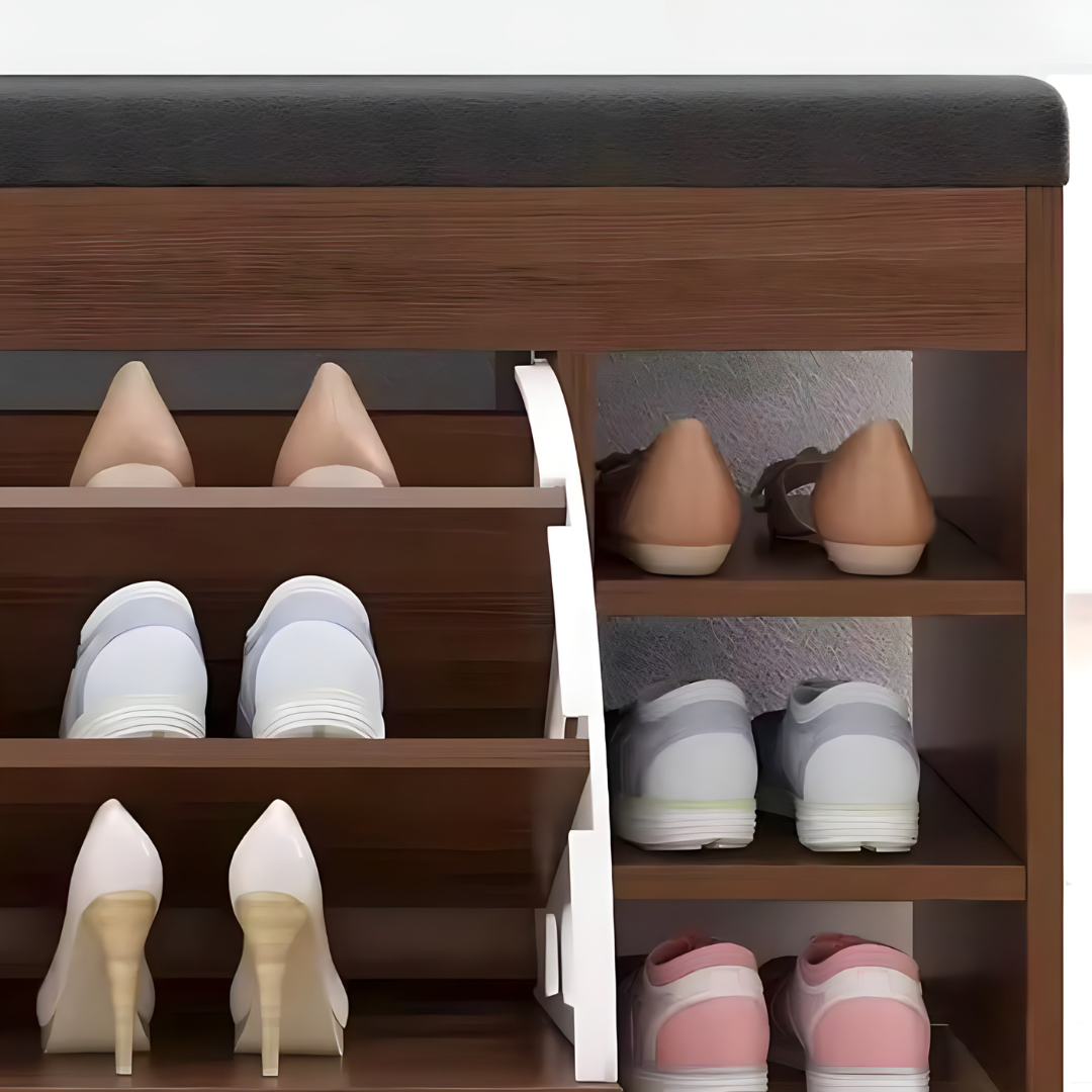 Ormarić za cipele sa tapeciranim sjedalom