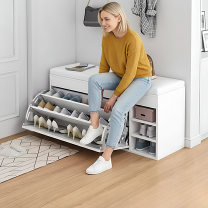 Ormarić za cipele sa tapeciranim sjedalom