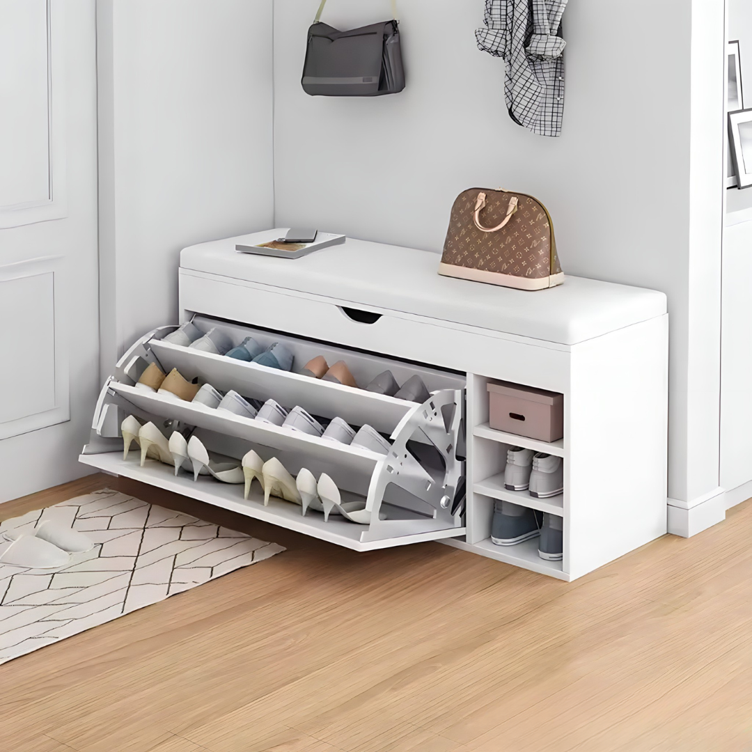 Ormarić za cipele sa tapeciranim sjedalom