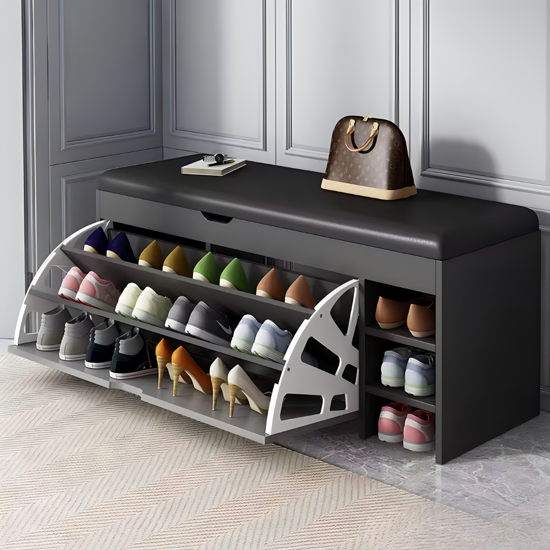 Ormarić za cipele sa tapeciranim sjedalom