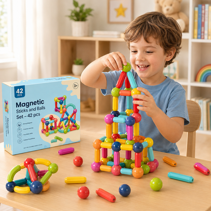 Set magnetskih štapića i kuglica – 42 kom