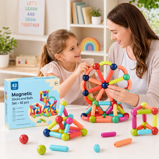 Set magnetskih štapića i kuglica – 42 kom