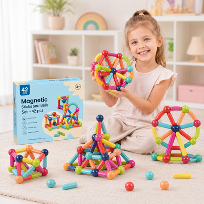 Set magnetskih štapića i kuglica – 42 kom